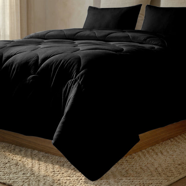 Dekbed Zonder Overtrek - Katoen Percale incl. Kussenslopen - Anthracite