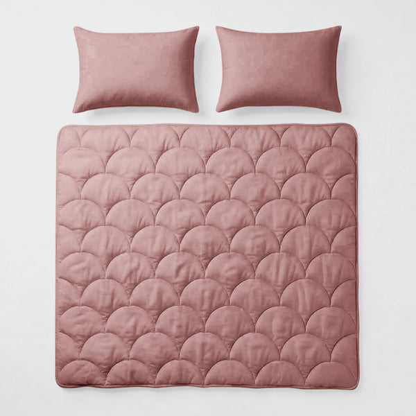 Dekbed Zonder Overtrek - Katoen Percale incl. Kussenslopen - Oud Roze