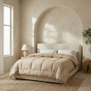 Dekbed Zonder Overtrek – Ibiza Lace Trim Taupe