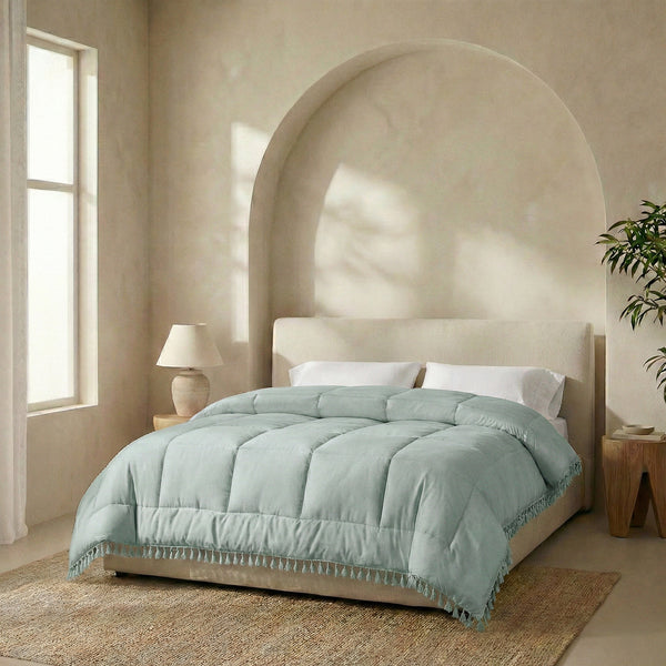 Dekbed Zonder Overtrek – Ibiza Lace Trim Lichtgroen