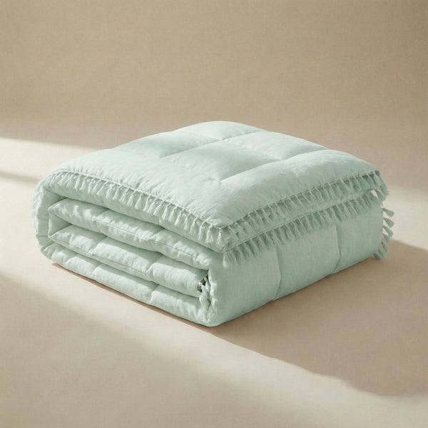 Dekbed Zonder Overtrek – Ibiza Lace Trim Lichtgroen