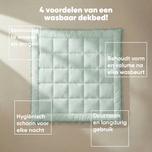 Dekbed Zonder Overtrek – Ibiza Lace Trim Lichtgroen