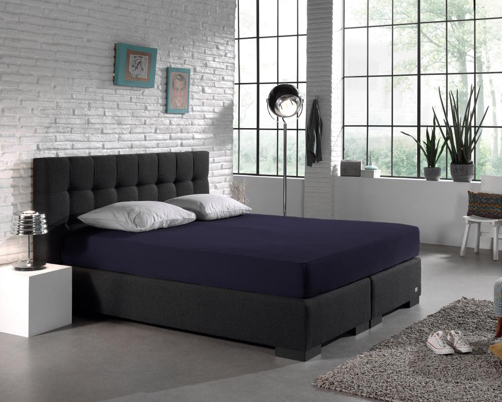 Double Jersey 220 gr. Fitted Sheet Navy