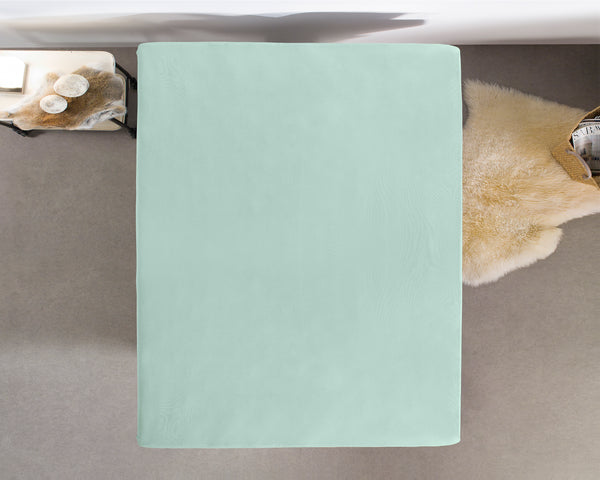 Enkel Jersey 135 gr. Hoeslaken Pastel Blauw