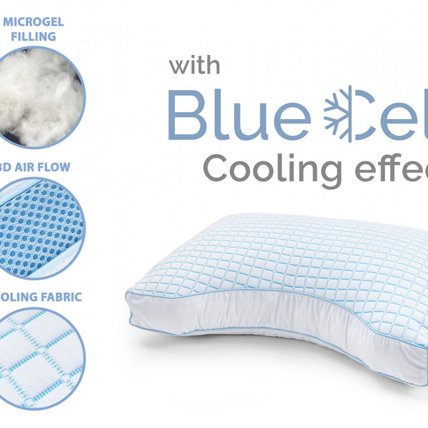 3D Blue Cell Tech Verkoelend Microgel Neksteun Kussen