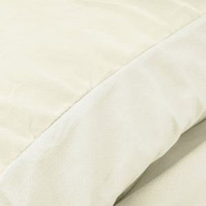 Velvet Uni Dekbedovertrek Creme