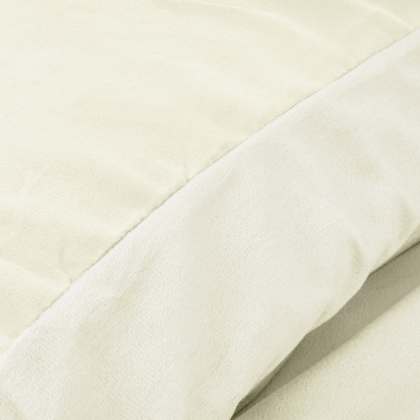 Velvet Uni Dekbedovertrek Creme