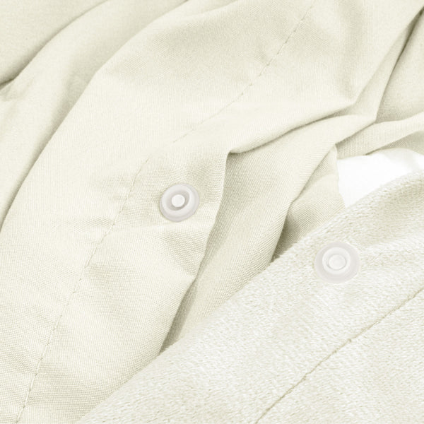Velvet Uni Dekbedovertrek Creme
