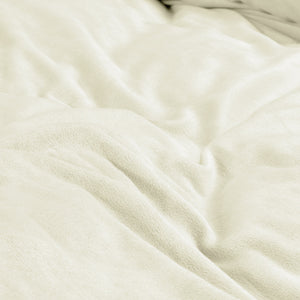 Velvet Uni Dekbedovertrek Creme