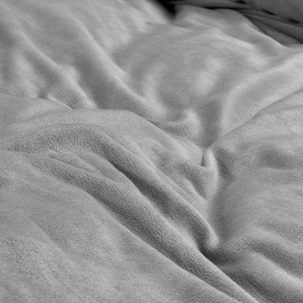 Velvet Uni Dekbedovertrek Grijs