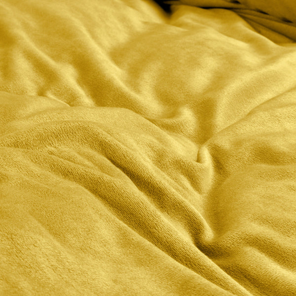 Velvet Uni Dekbedovertrek Goud
