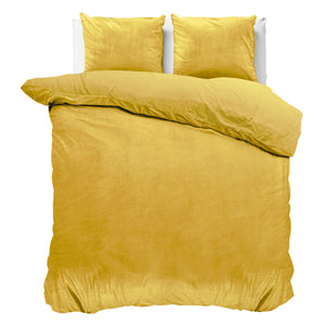 Velvet Uni Dekbedovertrek Goud