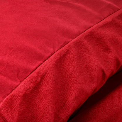 Velvet Uni Dekbedovertrek Rood