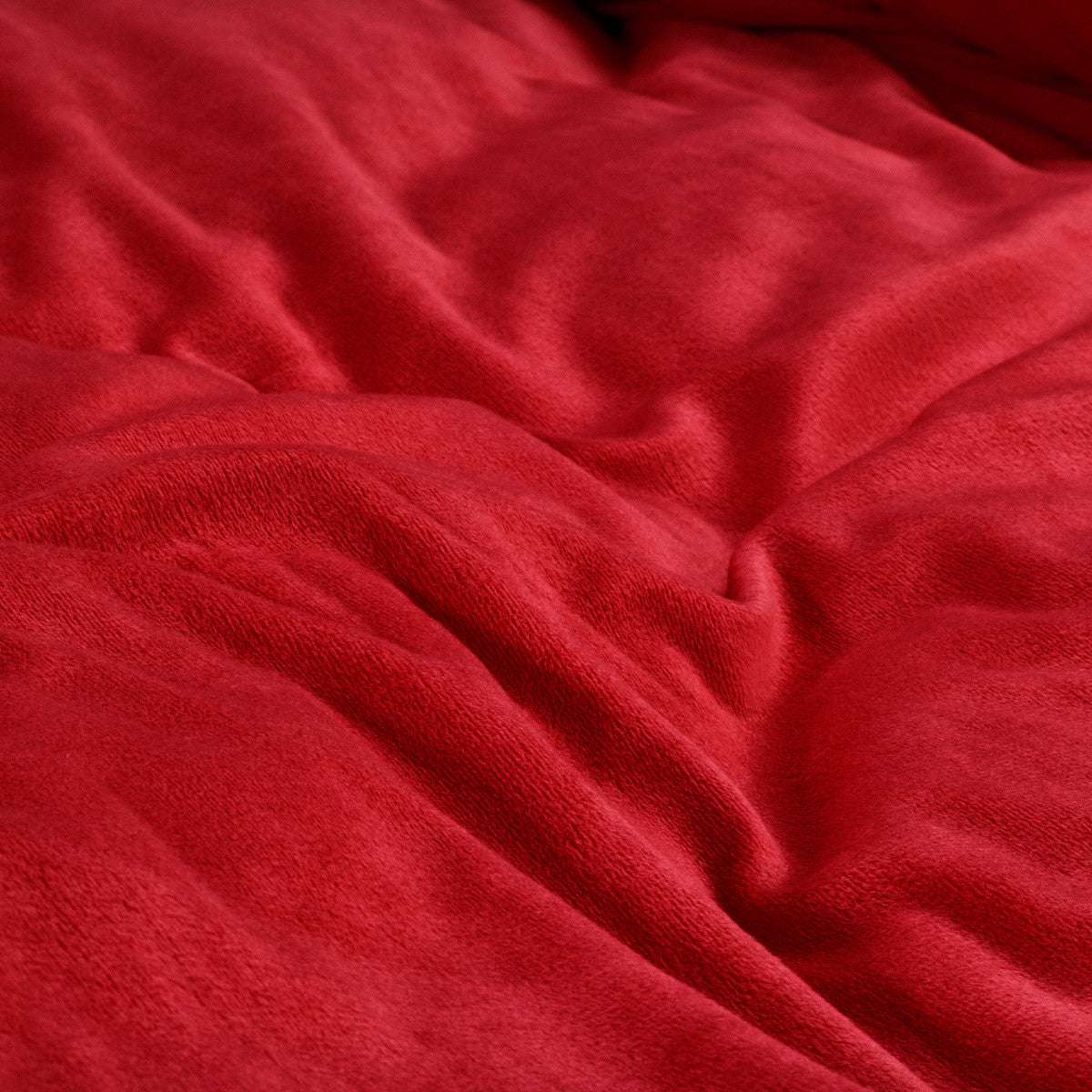 Velvet Uni Dekbedovertrek Rood