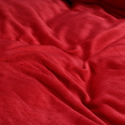 Velvet Uni Dekbedovertrek Rood