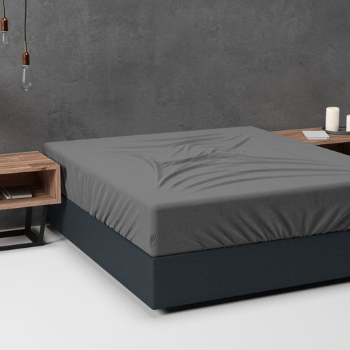 Flanel Basic Hoeslaken Antraciet