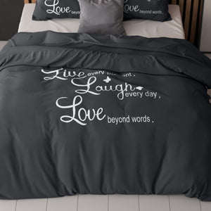 Live, laugh and love Antraciet