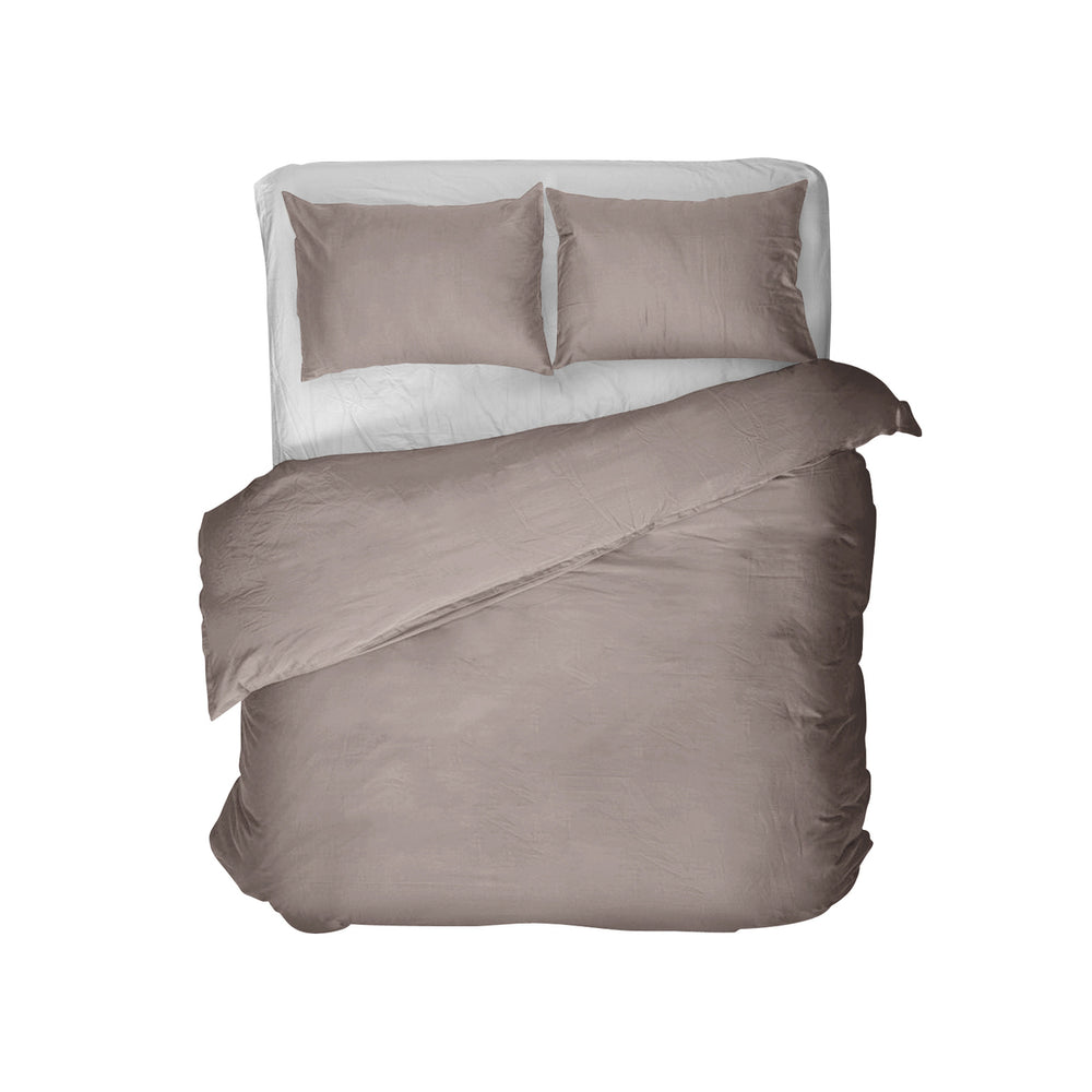 Egyptisch Katoen Uni Taupe