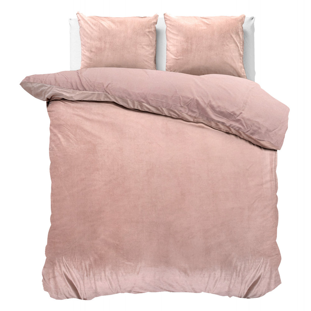 Velvet Uni Dekbedovertrek Roze