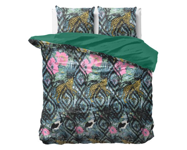 Velvet Botanical forest Green