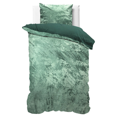 Crushed Velvet Cotton Bottle Donker Groen