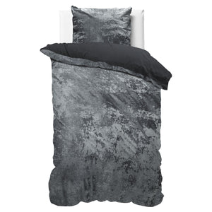 Crushed Velvet Cotton Volcanic Antraciet