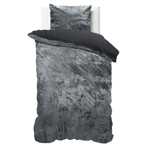 Crushed Velvet Cotton Volcanic Antraciet