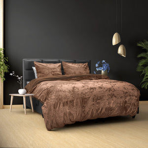 Crushed Velvet Katoen Wood Bruin