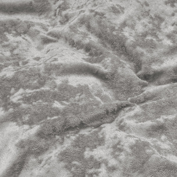 Crushed Velvet Katoen Metallic Zilver