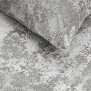 Crushed Velvet Katoen Metallic Zilver