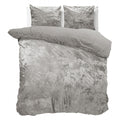 Bettbezug – Samt, Baumwolle, Metallic-Silber