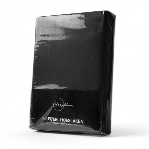 Velvet Hoeslaken Zwart