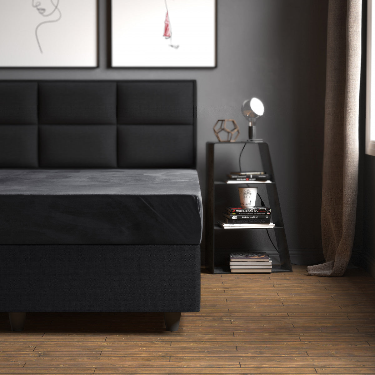 Velvet Hoeslaken Antraciet
