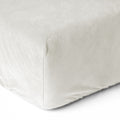 Samt-Spannbettlaken Creme