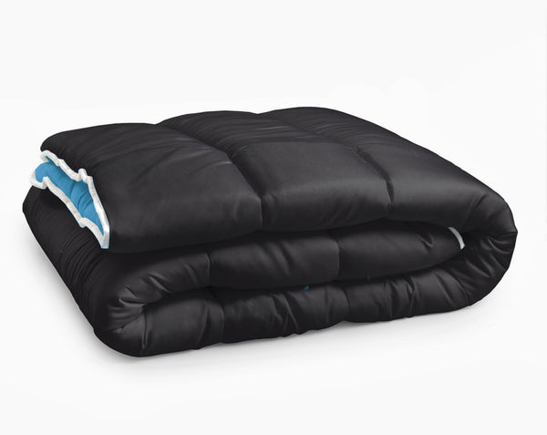 All-in one lazy dekbed Zwart/Blauw