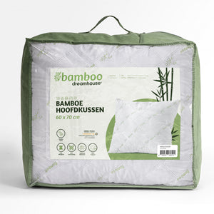 Bamboe Hoofdkussen Wit 60 70 cm