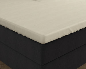 Double Jersey 220 gr. Topper Fitted Sheet Cream