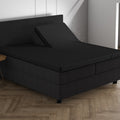 Doppel-Jersey 220 gr. Split Topper Spannbettlaken Schwarz
