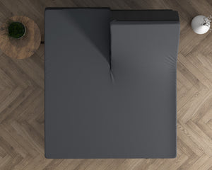 Dubbel Jersey 220 gr. Splittopper hoeslaken Antraciet
