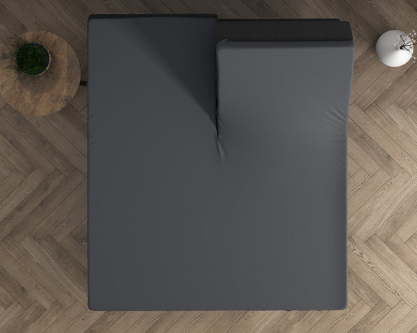 Dubbel Jersey 220 gr. Splittopper hoeslaken Antraciet