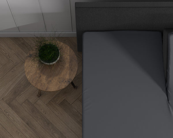 Dubbel Jersey 220 gr. Splittopper hoeslaken Antraciet