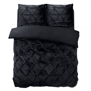 Velvet Pintuck Zwart