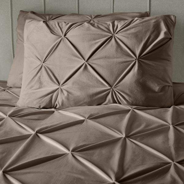 Velvet Pintuck Taupe