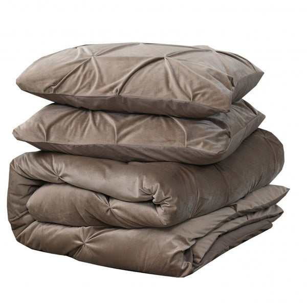 Velvet Pintuck Taupe