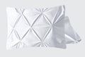 Samt-Kissenbezüge mit Biesen, 2er-Pack, Weiß, 60 x 70
