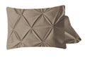 Samt-Pintuck-Kissenbezüge im 2er-Pack Taupe 60 x 70