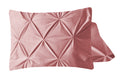 Samt-Pintuck-Kissenbezüge im 2er-Pack, Rosa, 60 x 70