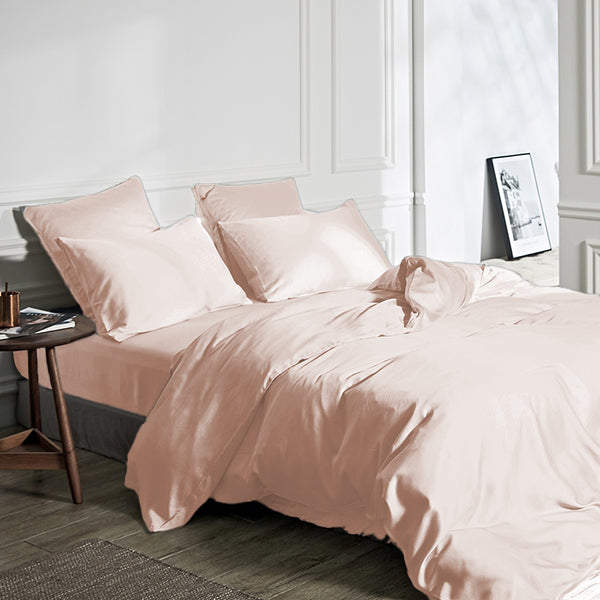 Dekbedovertrek 100% bamboe blush roze