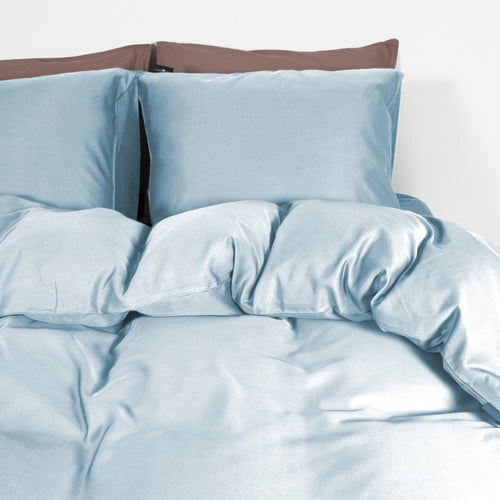 Dekbedovertrek 100% bamboe blauw