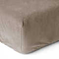 Samt-Spannbettlaken Taupe